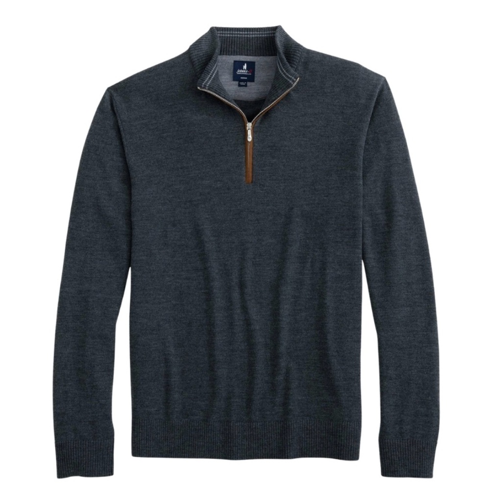 johnnie-O Raynor Zip-Up Sweater in Laguna Blue